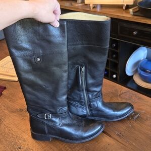 Frye Shirley Rivet Tall Leather Boots